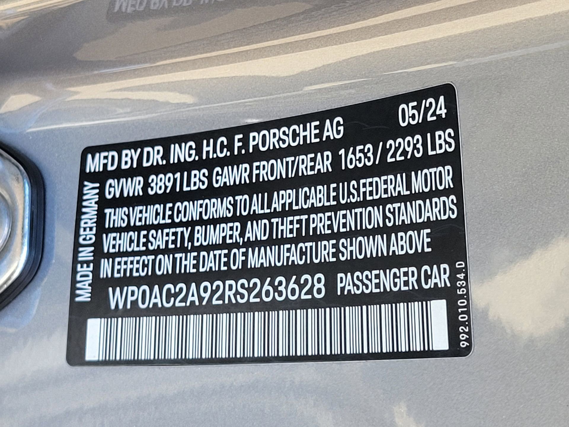 Certified 2024 Porsche 911 GT3 RWD image 36