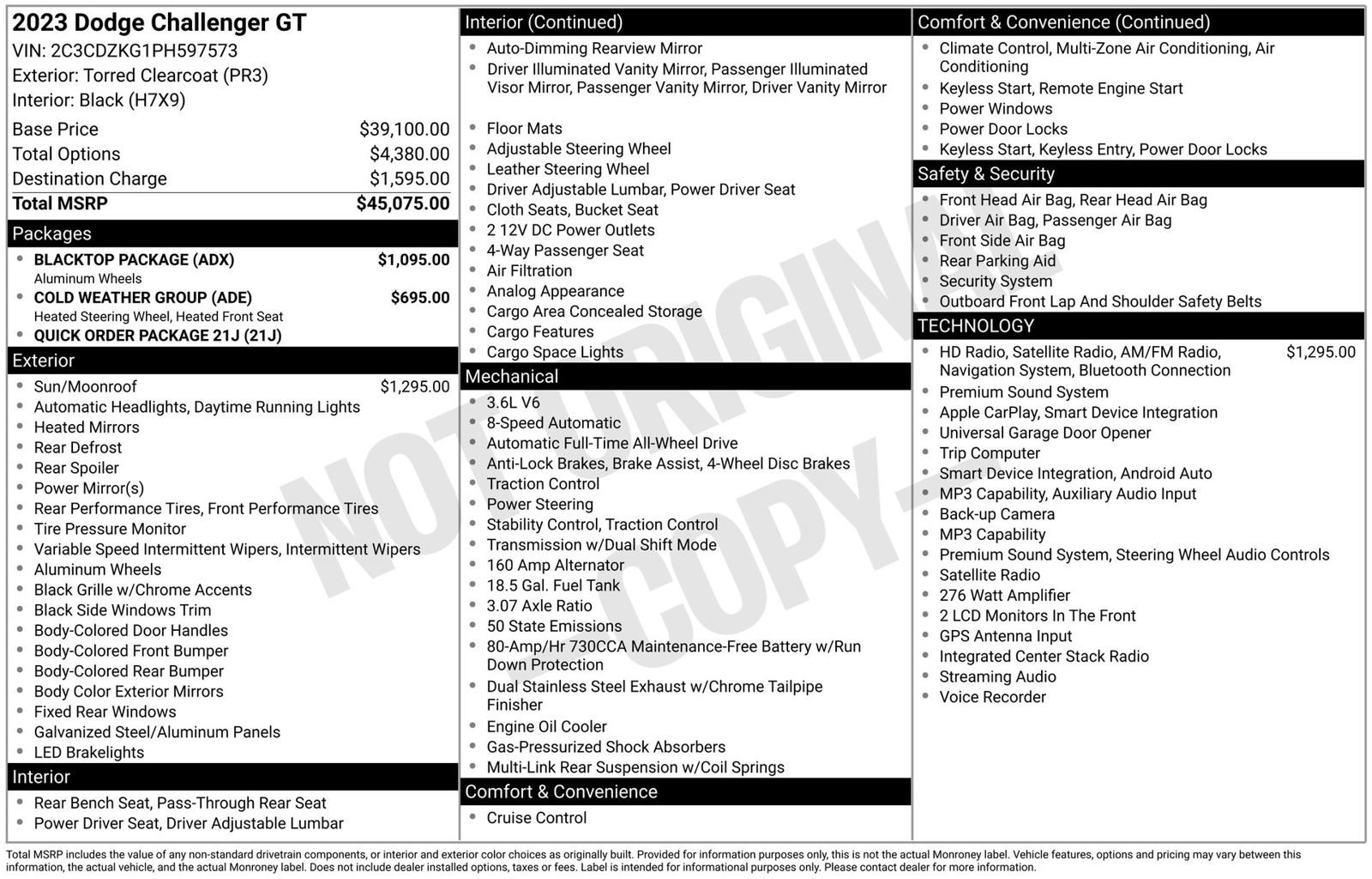 Used 2023 Dodge Challenger GT w/ Blacktop Package AWD/4WD image 3
