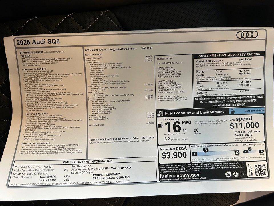 New 2026 Audi SQ8 Prestige image 33