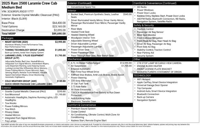 Used 2025 RAM 2500 Laramie w/ Night Edition AWD/4WD image 51