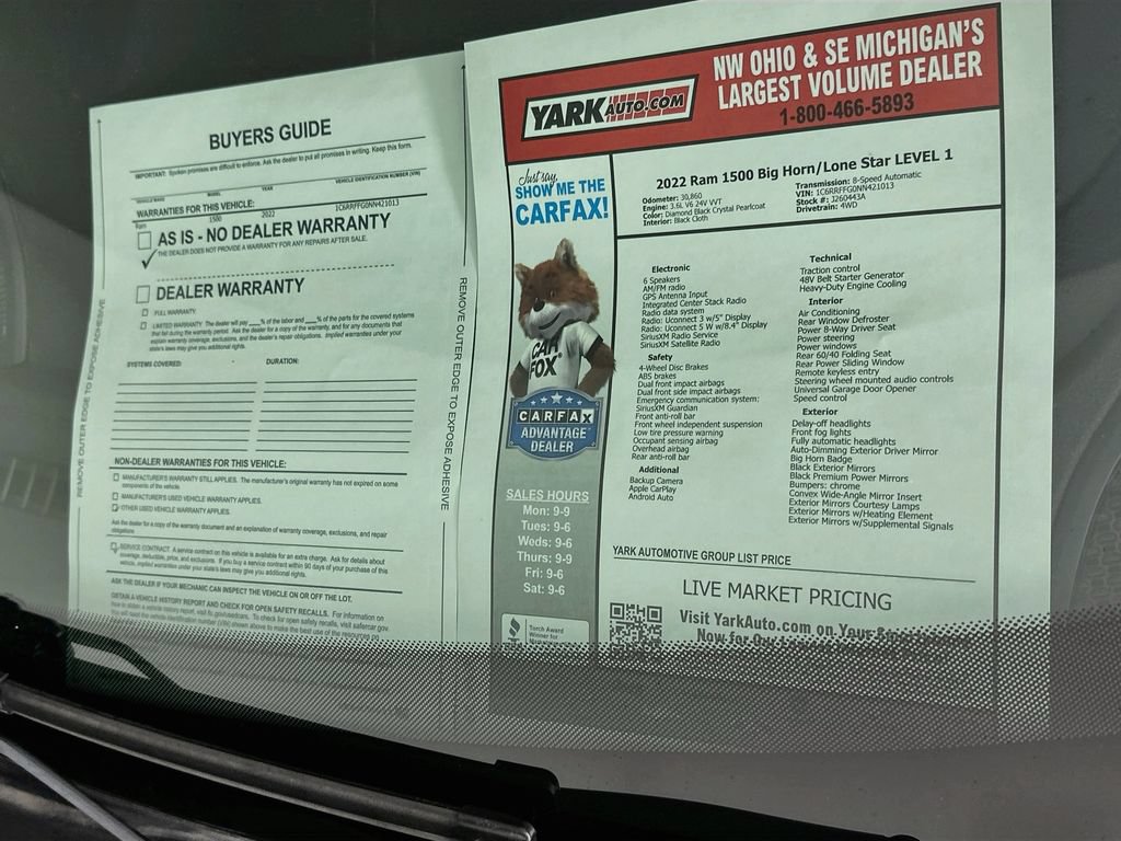 Certified 2022 RAM 1500 Big Horn AWD/4WD image 16