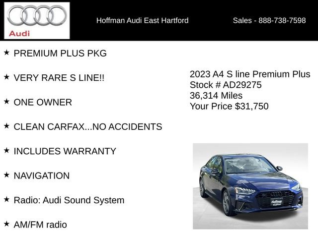 Used 2023 Audi A4 2.0T Premium Plus w/ Premium Plus Package AWD/4WD image 12