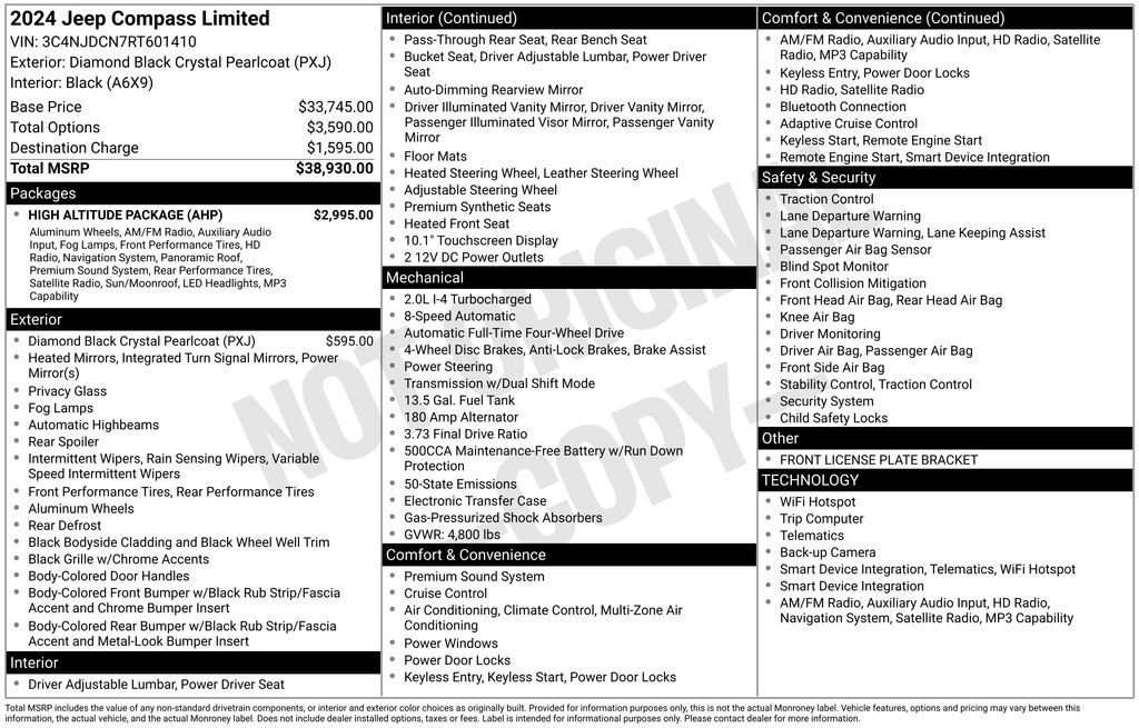 Used 2024 Jeep Compass Limited w/ High Altitude Package image 15