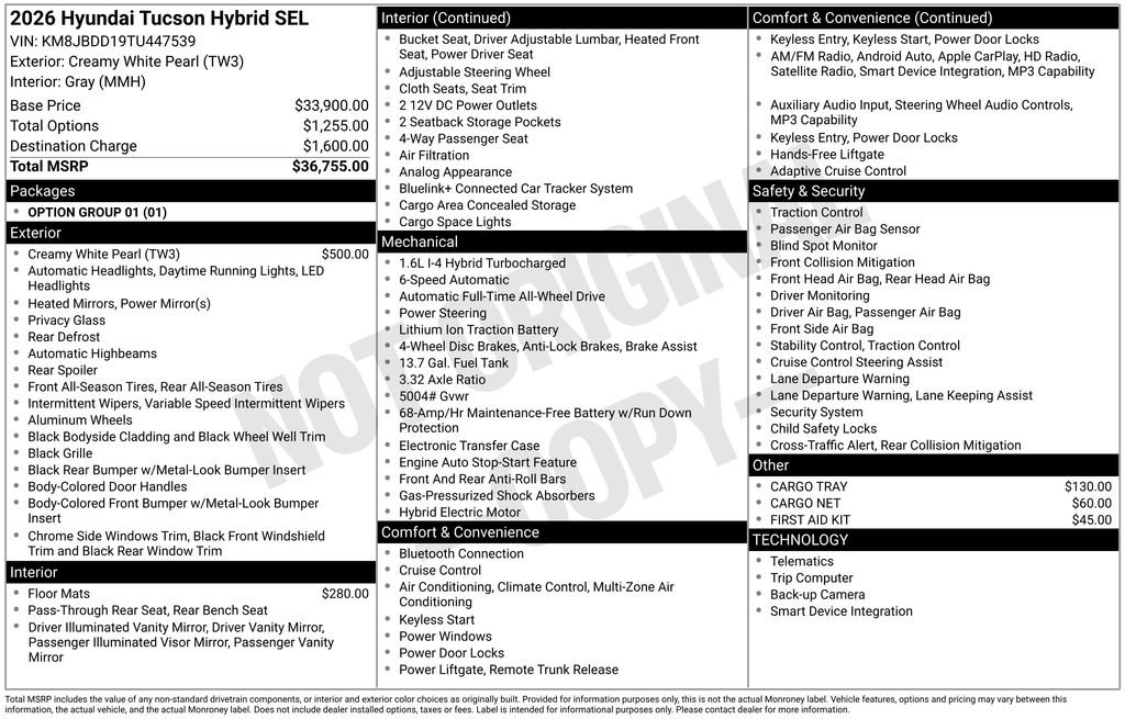 New 2026 Hyundai Tucson SEL AWD/4WD image 2