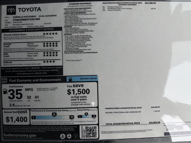 New 2026 Toyota Corolla SE image 24