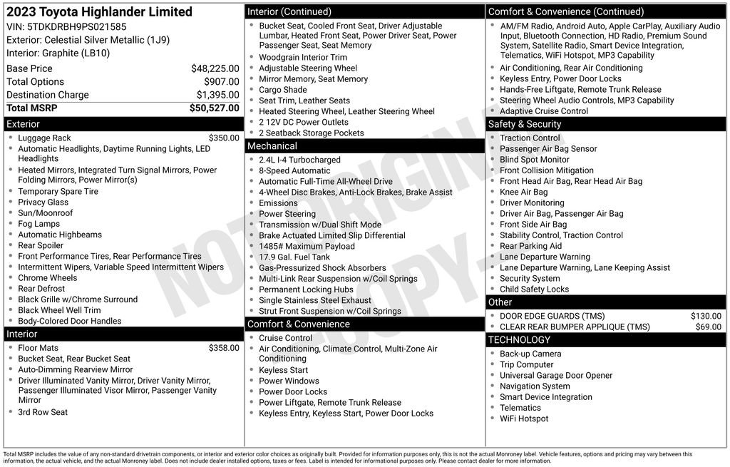 Used 2023 Toyota Highlander Limited AWD/4WD image 36