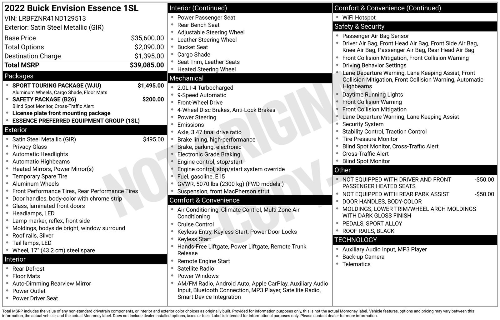 Used 2022 Buick Envision Essence w/ Sport Touring Package image 27