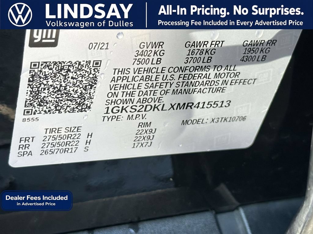 Used 2021 GMC Yukon Denali w/ Advanced Technology Package AWD/4WD image 28