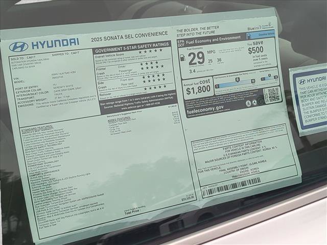 New 2025 Hyundai Sonata SEL FWD image 17