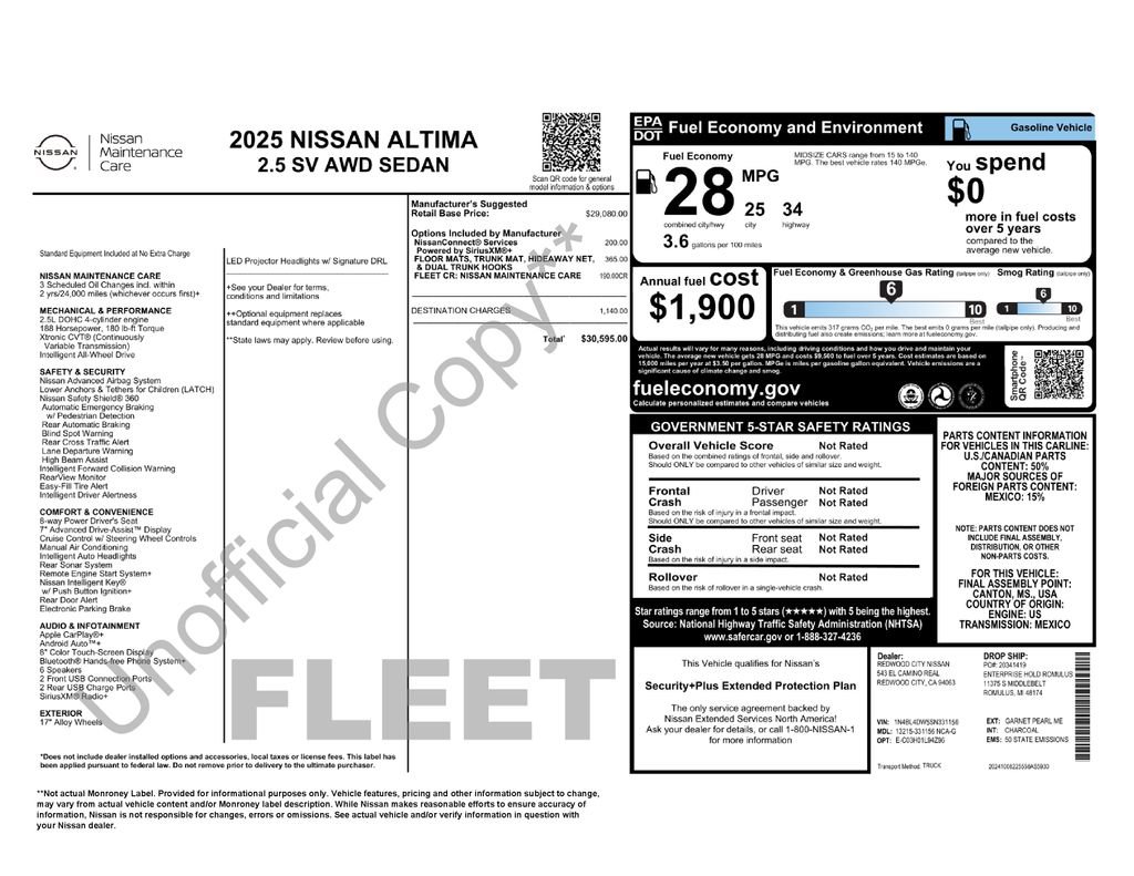Used 2025 Nissan Altima 2.5 SV AWD/4WD image 2