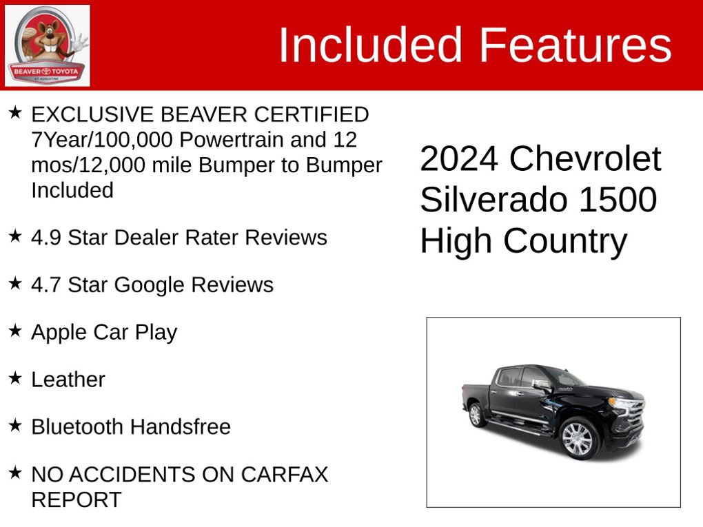 Used 2024 Chevrolet Silverado 1500 High Country AWD/4WD image 4