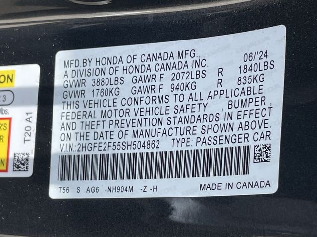 Certified 2025 Honda Civic Sport image 28