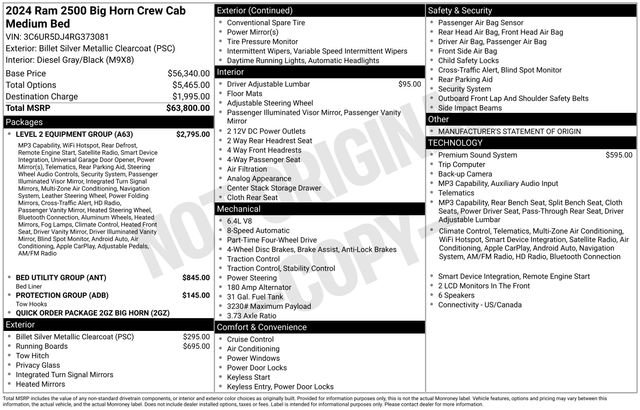 Used 2024 RAM 2500 Big Horn w/ Level 2 Equipment Group AWD/4WD image 4