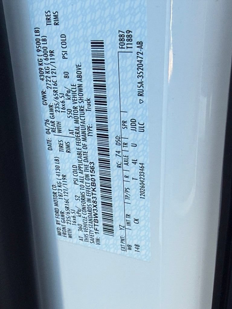 New 2026 Ford Transit 350 148 High Roof Extended w/ Load Area Protection Package RWD image 35