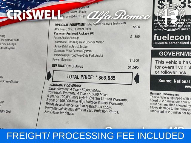 New 2024 Alfa Romeo Tonale Veloce w/ Active Assist Package image 49