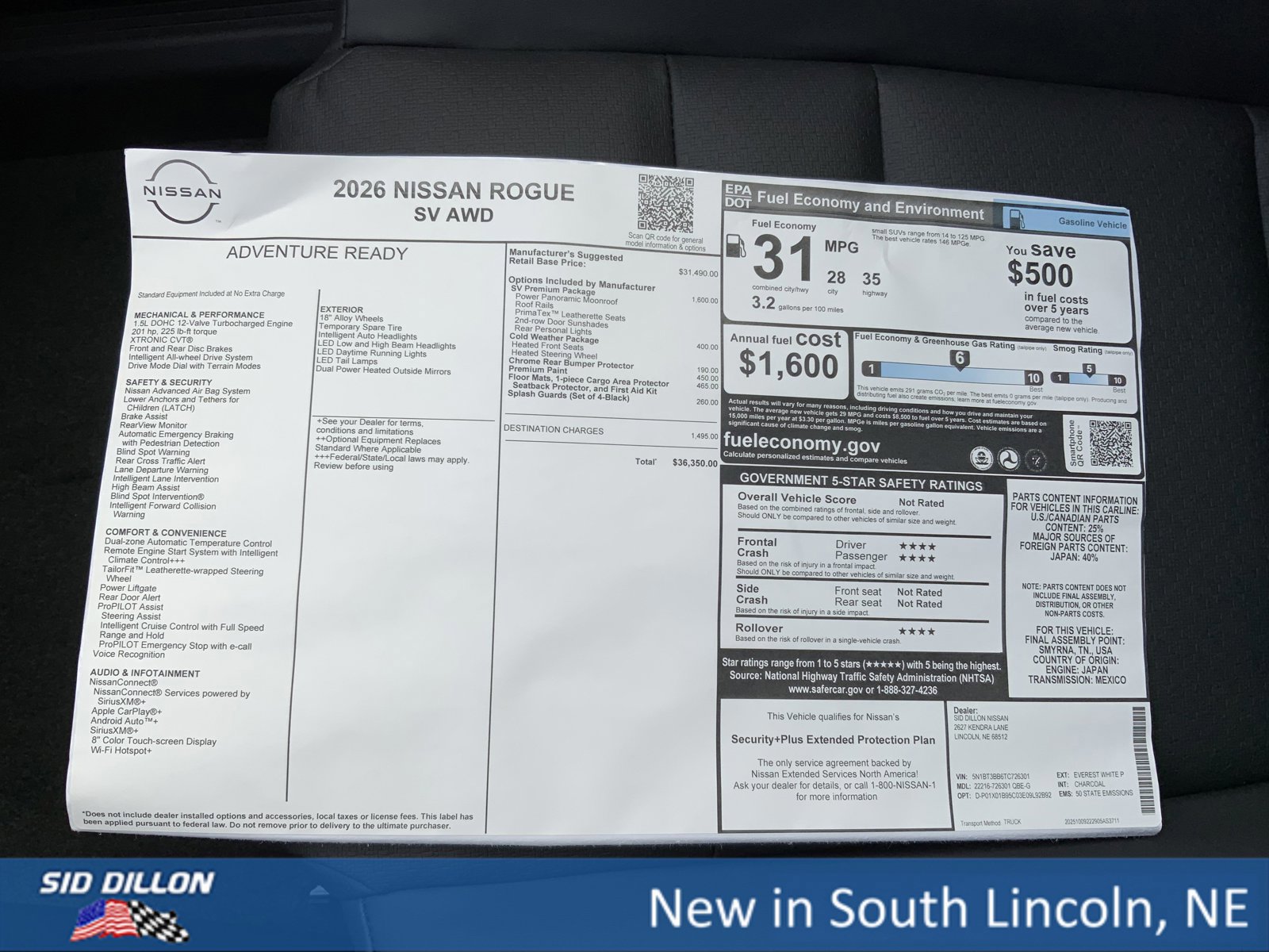 New 2026 Nissan Rogue SV w/ SV Premium Package image 13