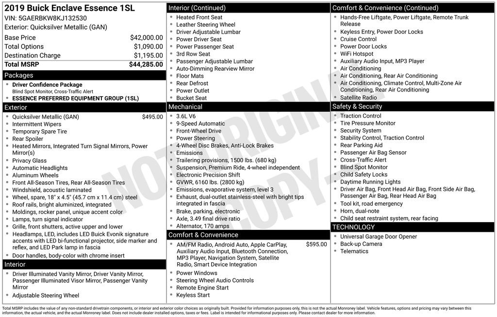 Used 2019 Buick Enclave Essence image 15