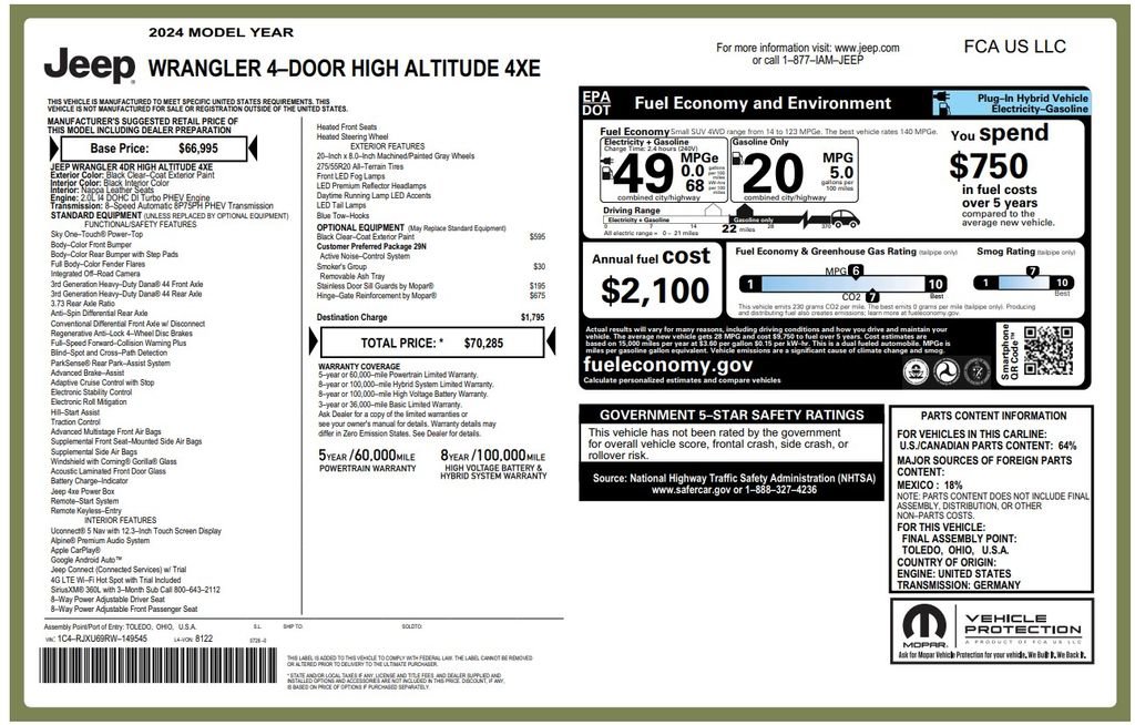 Used 2024 Jeep Wrangler High Altitude image 4