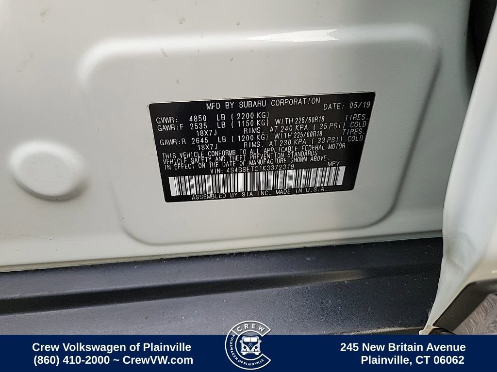 Used 2019 Subaru Outback 3.6R Touring w/ Popular Package #3A image 35