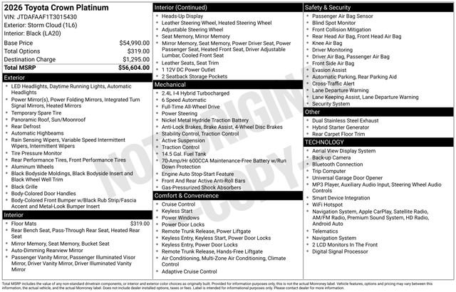 Certified 2026 Toyota Crown Platinum AWD/4WD image 33