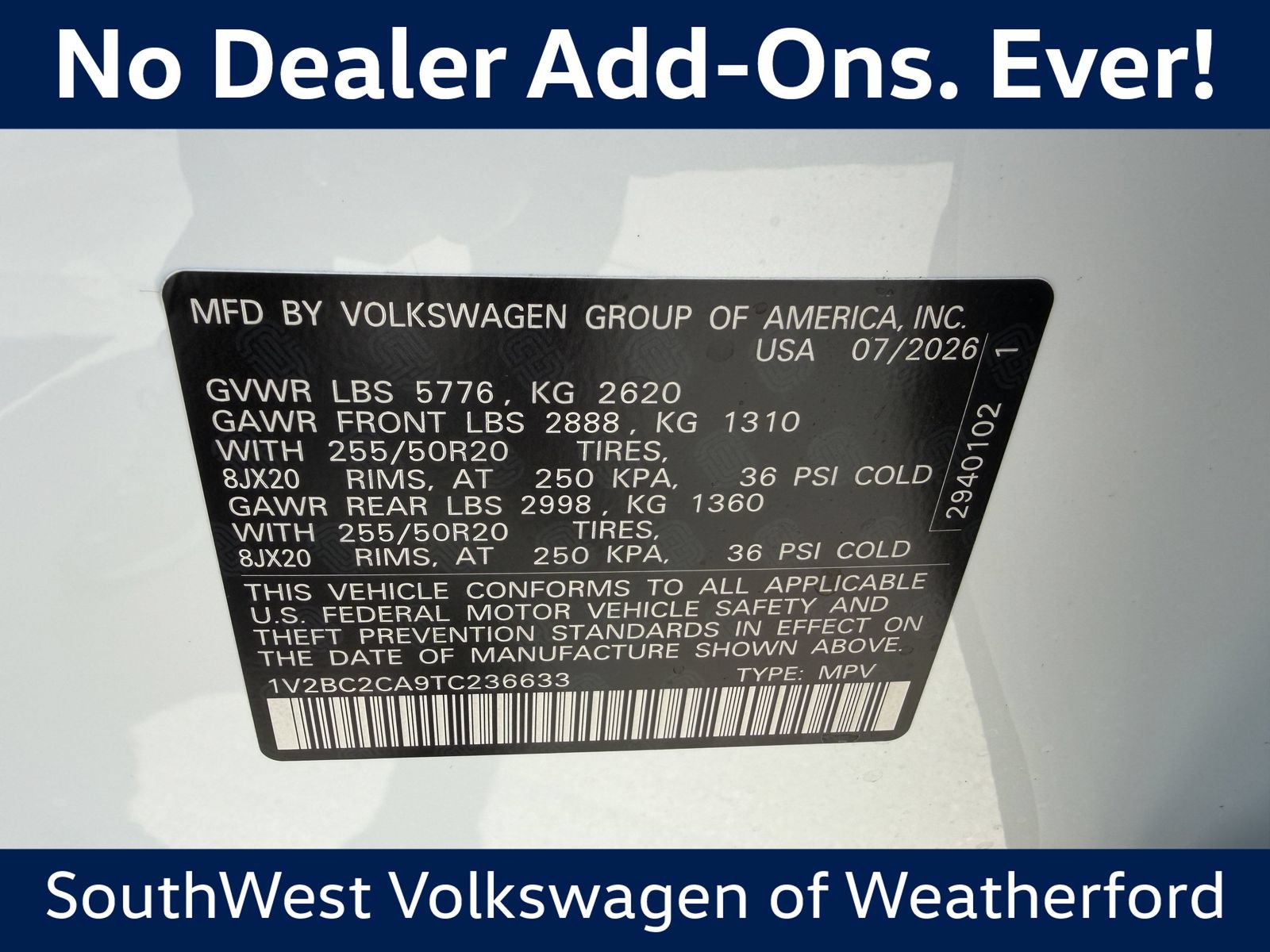 New 2026 Volkswagen Atlas Cross Sport SEL AWD/4WD image 29
