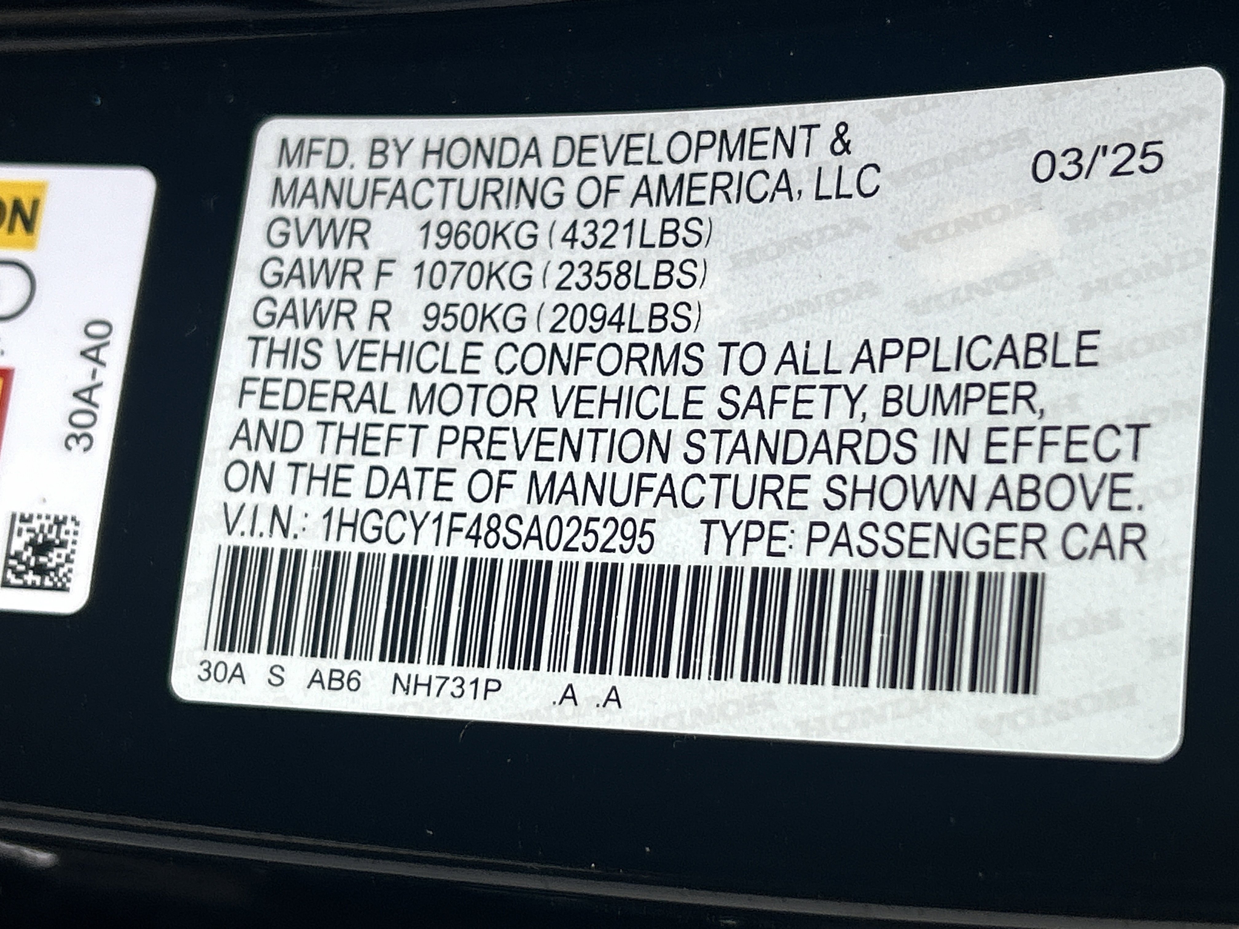 Certified 2025 Honda Accord SE image 36