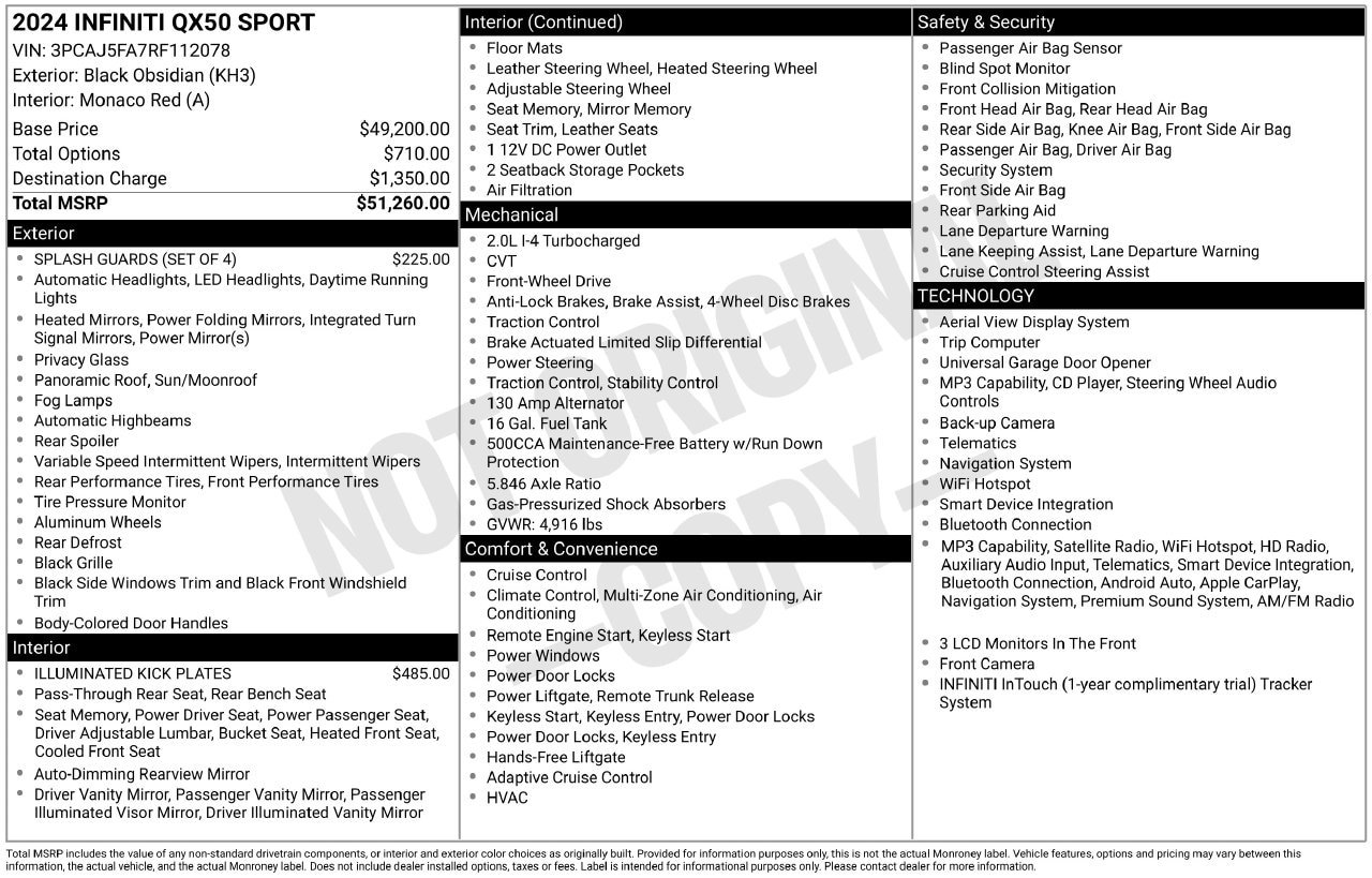 Used 2024 INFINITI QX50 Sport FWD image 31