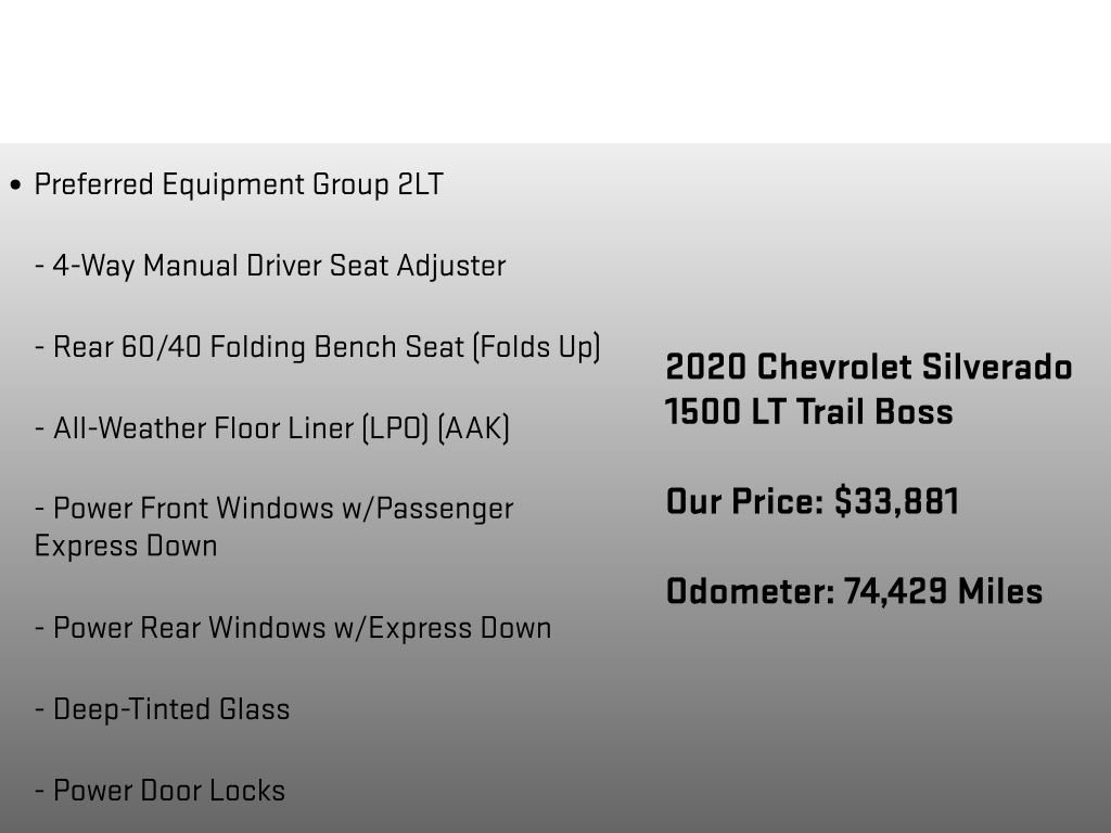 Used 2020 Chevrolet Silverado 1500 LT Trail Boss w/ Convenience Package image 6