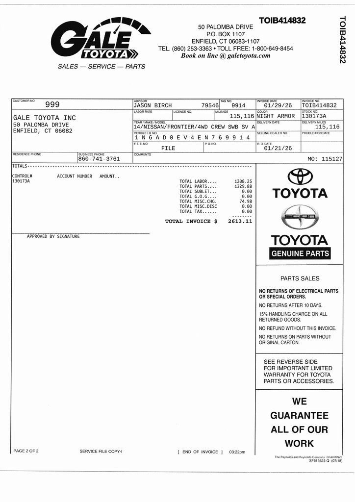 Used 2014 Nissan Frontier SV AWD/4WD image 11