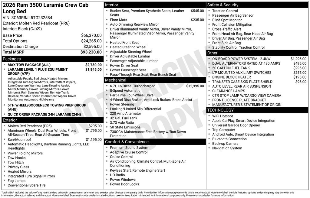 New 2026 RAM 3500 Laramie w/ Max Tow Package image 5