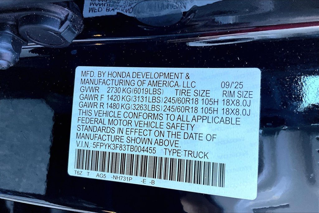 Certified 2026 Honda Ridgeline Black Edition image 14