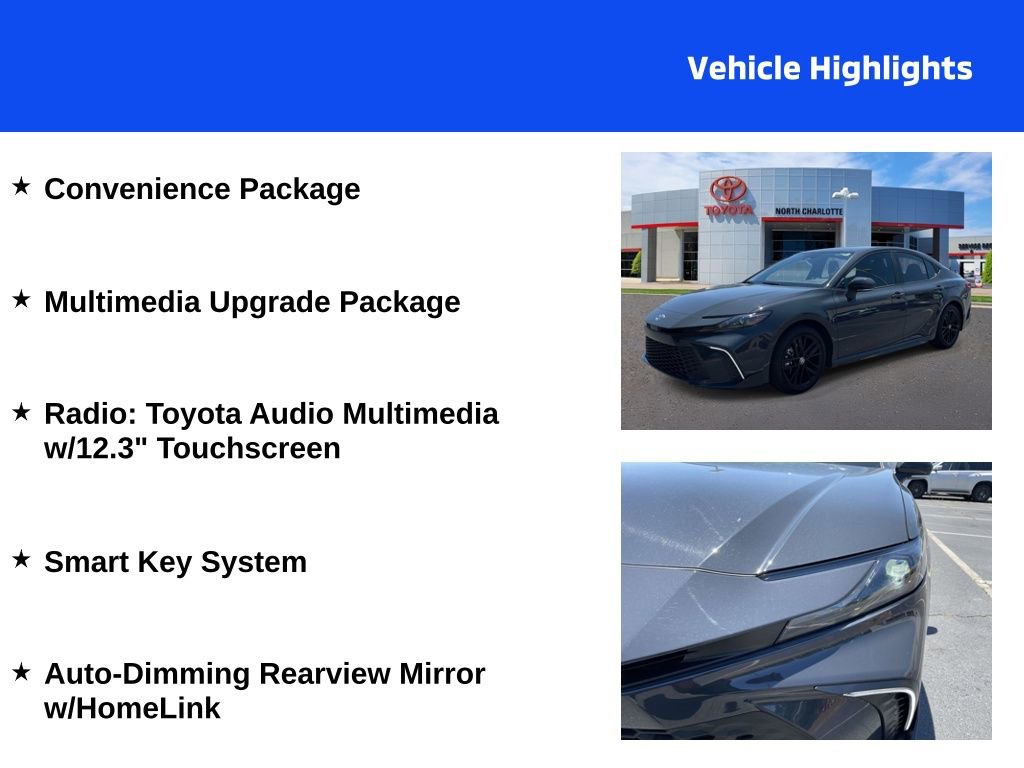 Used 2025 Toyota Camry SE w/ Multimedia Upgrade Package FWD image 4