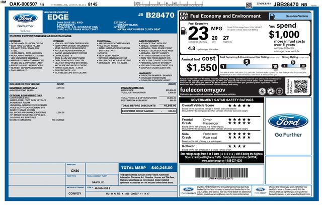 Used 2018 Ford Edge SEL w/ Equipment Group 201A image 6