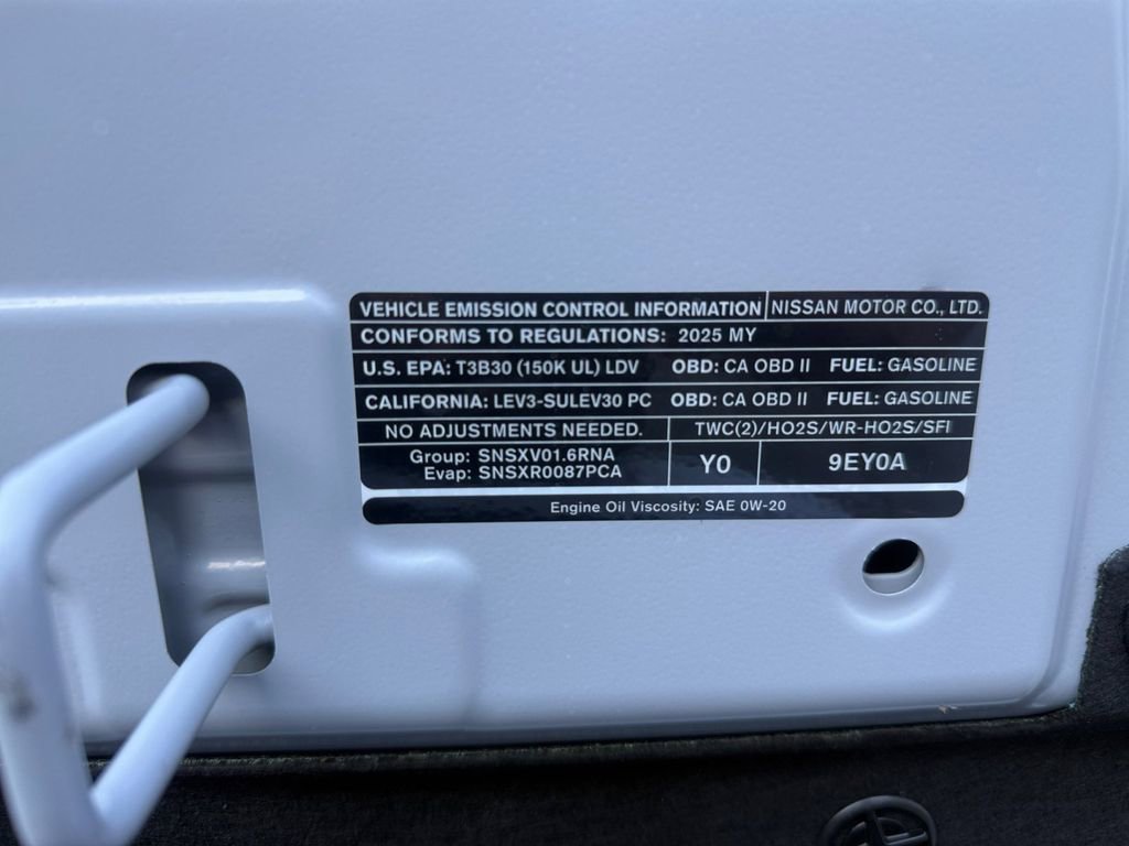 New 2025 Nissan Versa SV w/ Trunk Package image 33