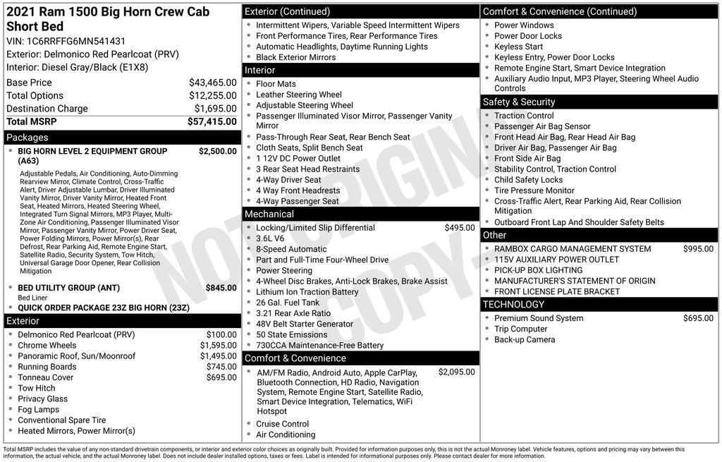 Used 2021 RAM 1500 Big Horn image 13