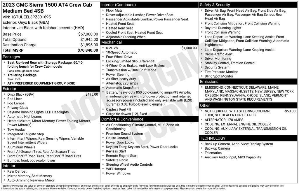 Used 2023 GMC Sierra 1500 AT4 image 32