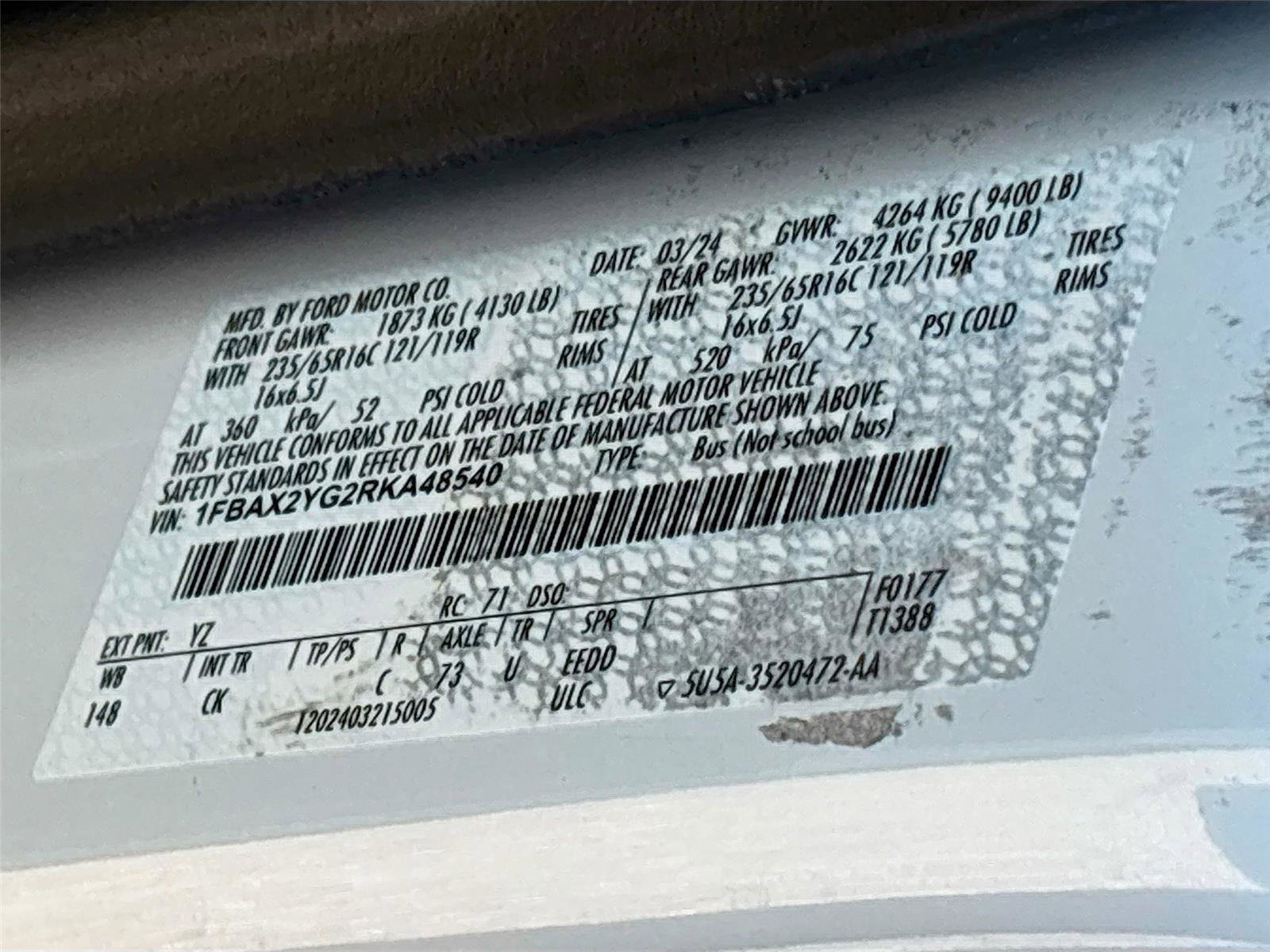 Used 2024 Ford Transit 350 XLT image 31