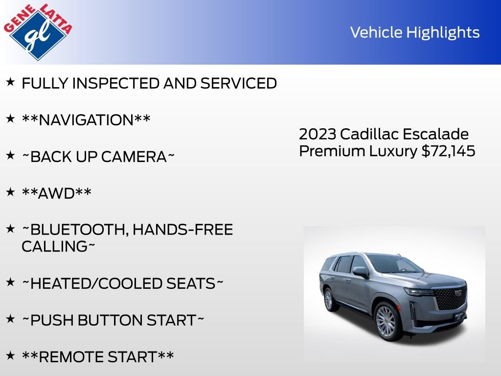 Used 2023 Cadillac Escalade Premium Luxury w/ Performance Package AWD/4WD image 36