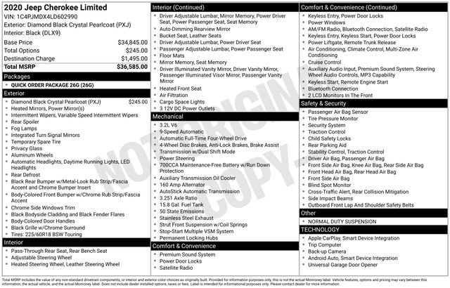 Used 2020 Jeep Cherokee Limited image 30