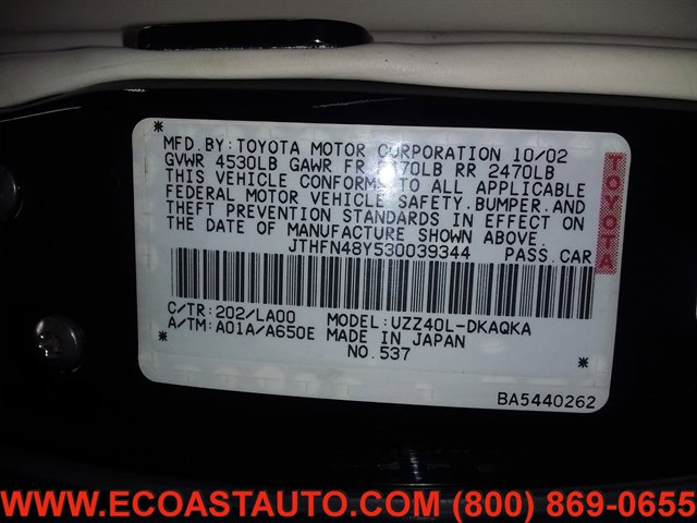 Used 2003 Lexus SC 430 Convertible image 18