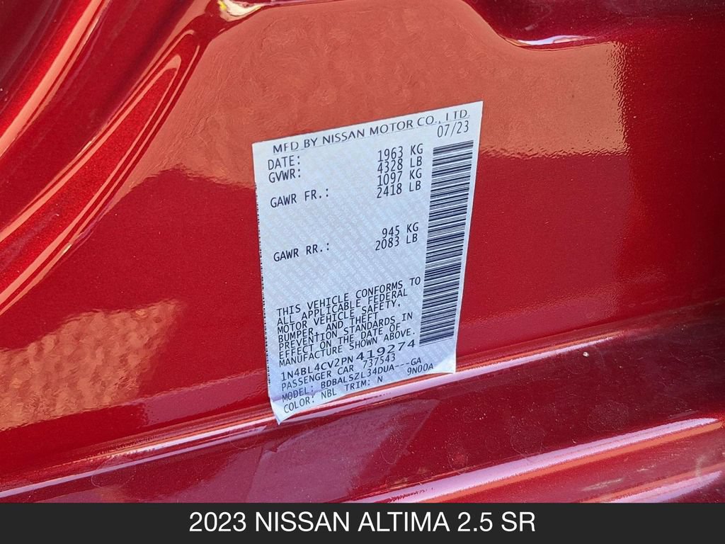 Certified 2023 Nissan Altima 2.5 SR FWD image 26
