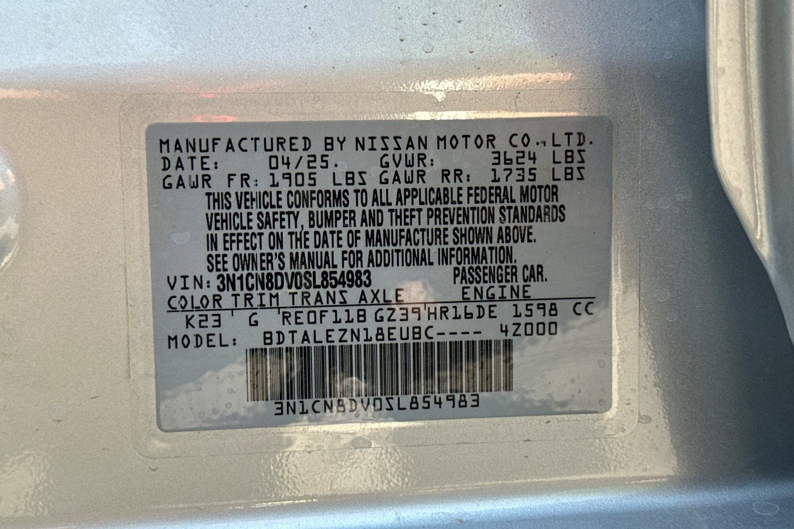 Used 2025 Nissan Versa S w/ S Plus Package image 26