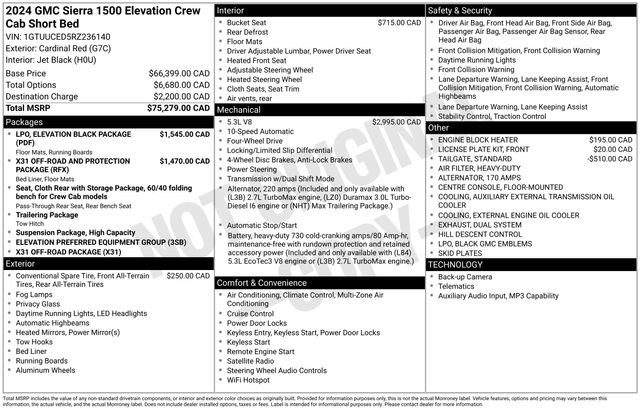 Certified 2024 GMC Sierra 1500 Elevation w/ LPO, Elevation Black Package AWD/4WD image 34