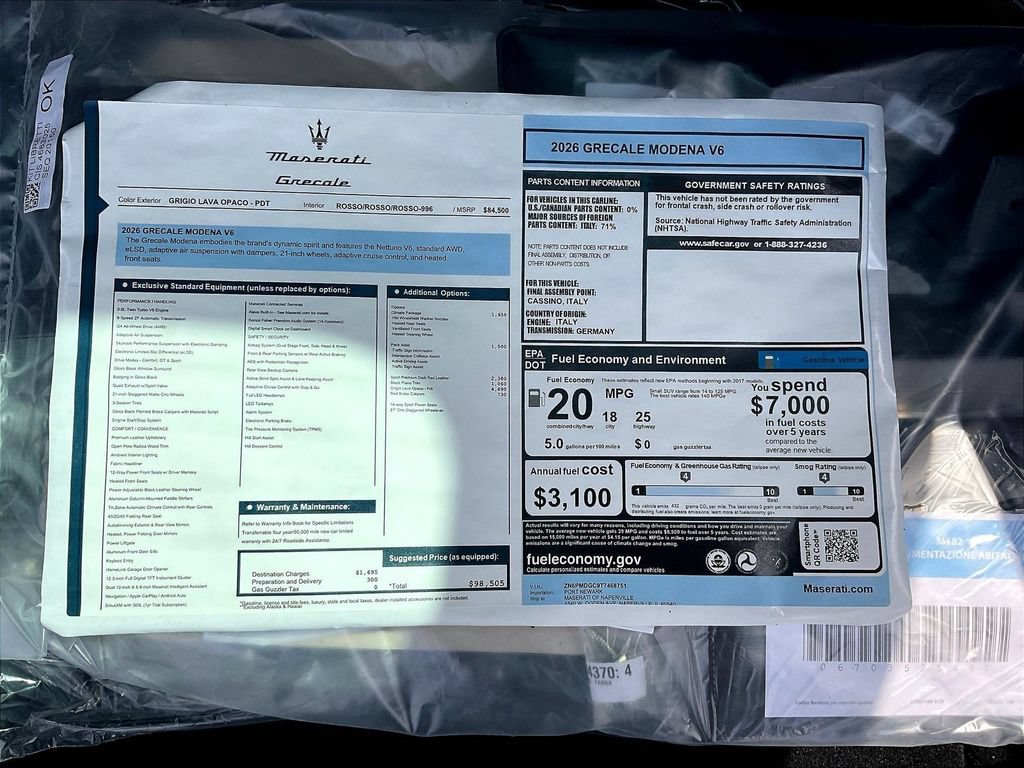 New 2026 Maserati Grecale Modena AWD/4WD image 14