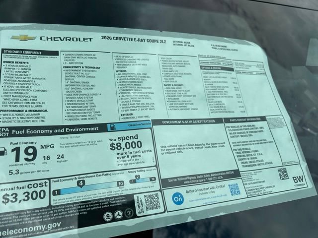 New 2026 Chevrolet Corvette E-Ray w/ ZER Performance Package AWD/4WD image 37