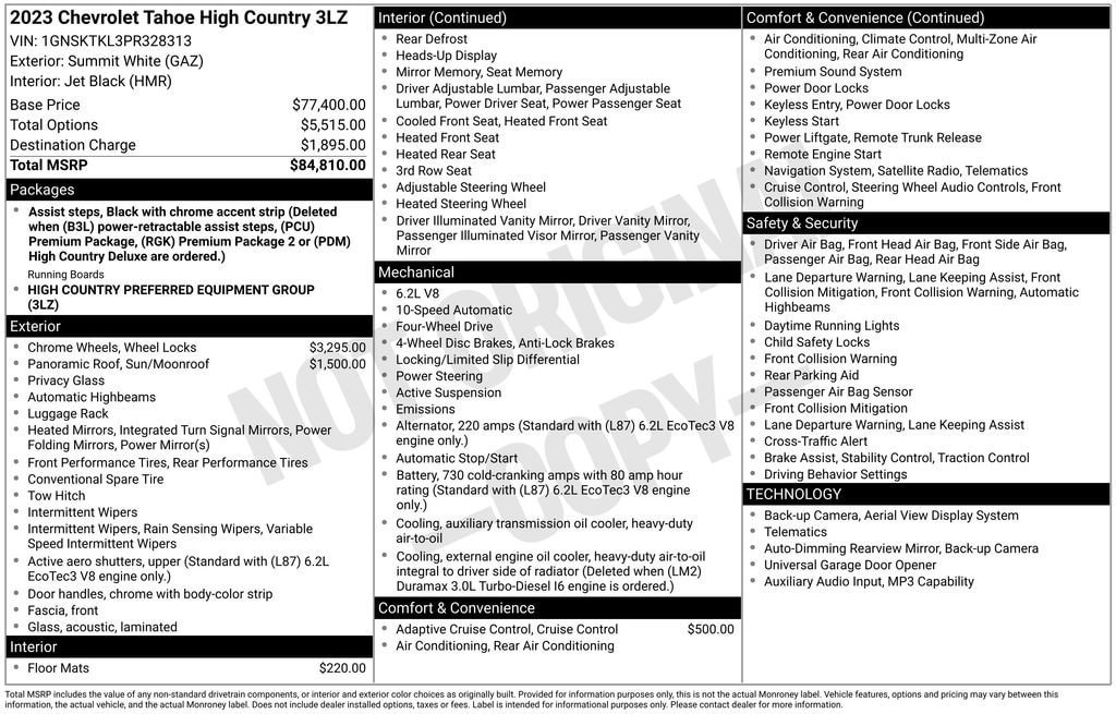 Certified 2023 Chevrolet Tahoe High Country AWD/4WD image 11