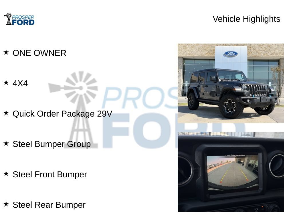 Used 2022 Jeep Wrangler Unlimited Rubicon 4xe w/ Steel Bumper Group AWD/4WD image 5