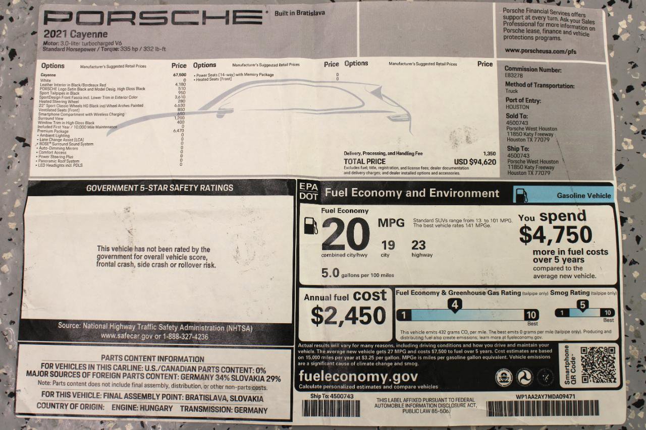 Used 2021 Porsche Cayenne image 89