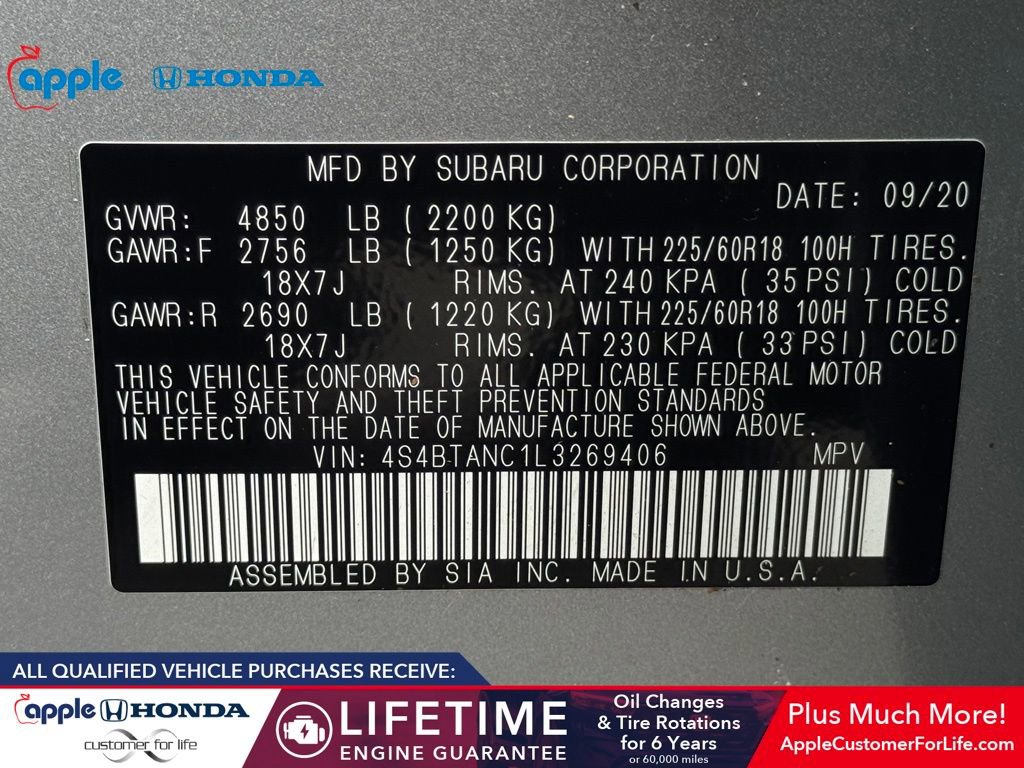 Used 2020 Subaru Outback Limited image 25