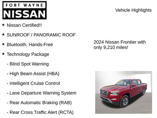 Certified 2024 Nissan Frontier SL w/ Technology Package image 8